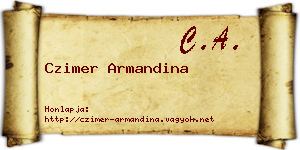 Czimer Armandina névjegykártya